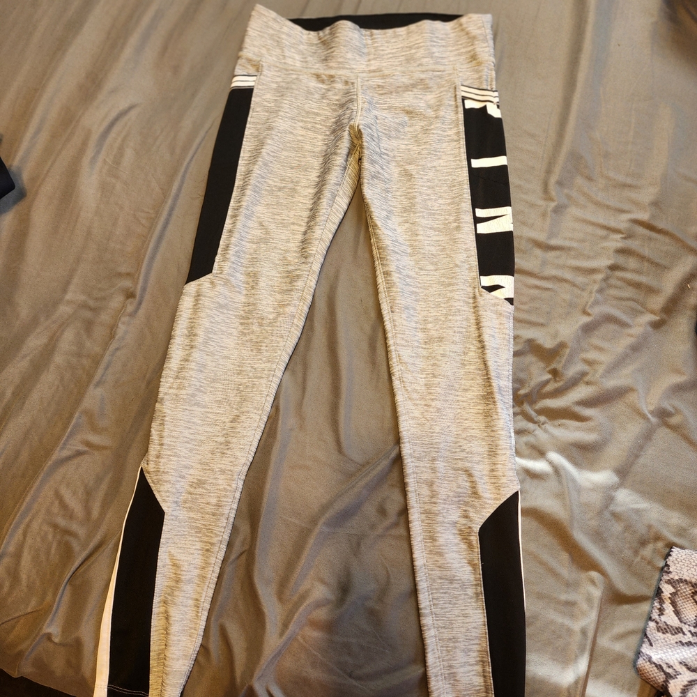 Victoria's Secret Gray and Black Leggings